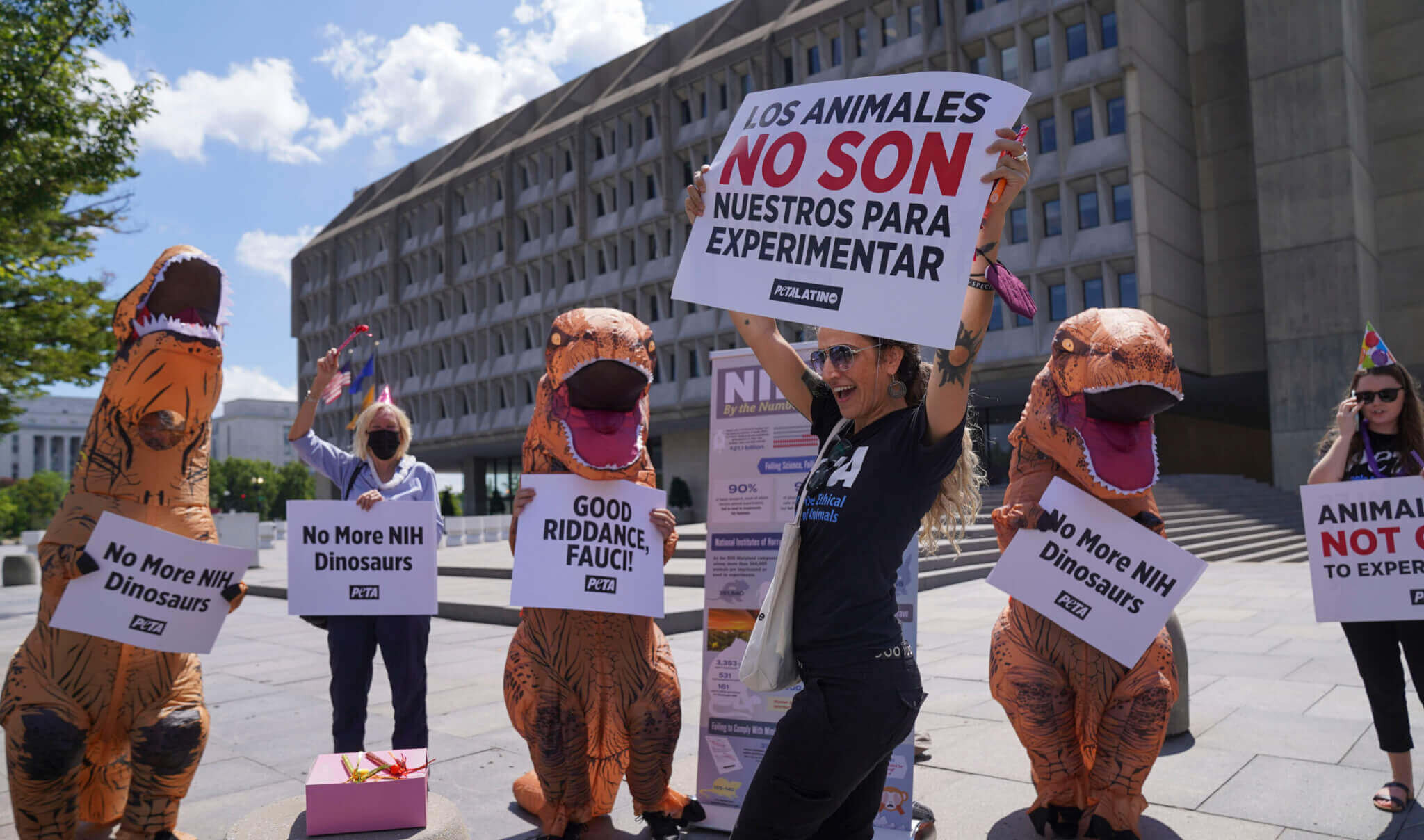 A demo protest for Fauci